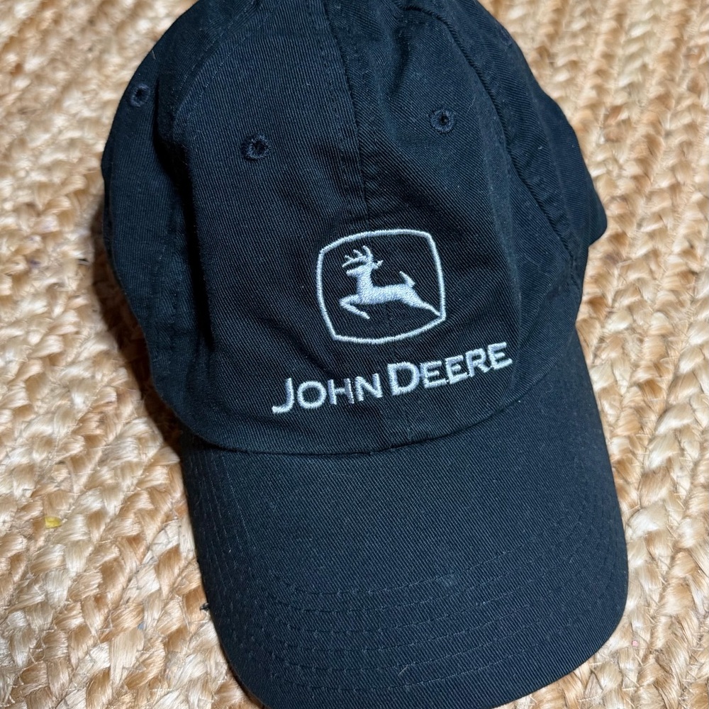 John Deere hat with gray letters